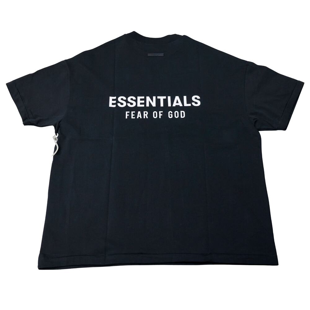 Fear of God Essentials Jersey Crewneck T-Shirt Black White XL